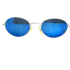 Brille Eyeglasses Frame Women's Blue Brown Silver Full Rim 58-15-135 H1325